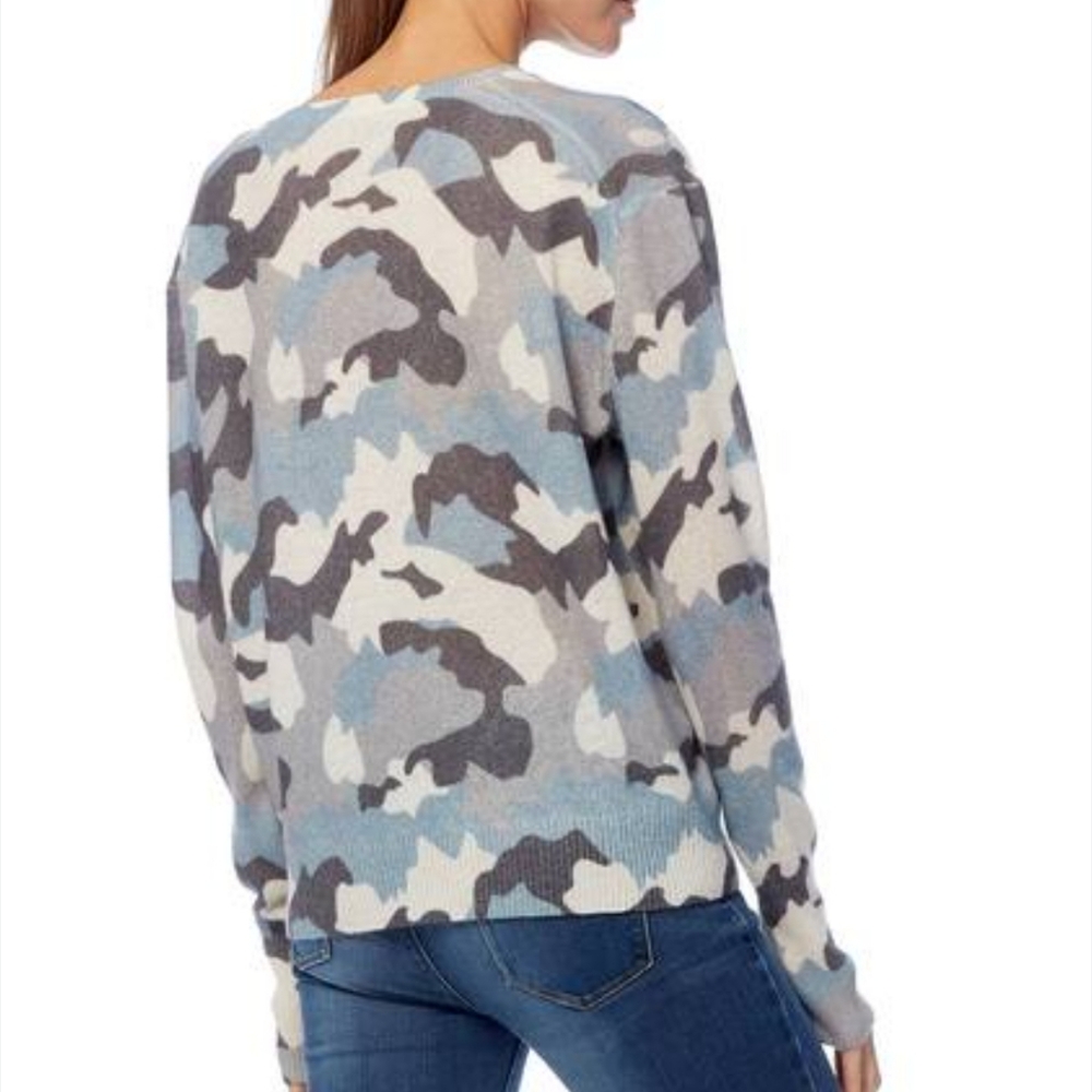 360 Cashmere Camouflage Crew Neck Sweater